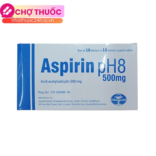 Aspirin PH8 500mg Quapharco