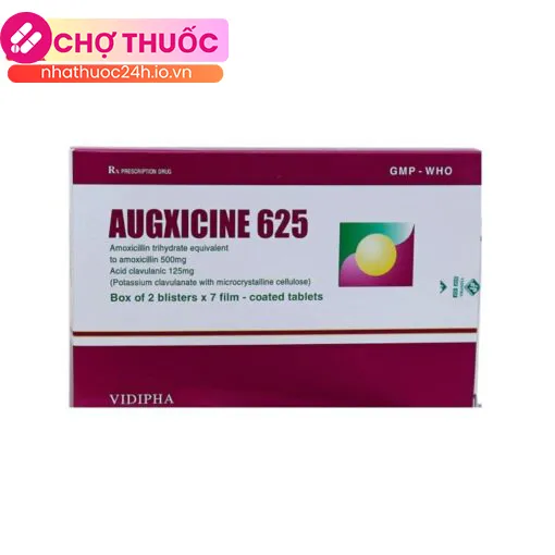 Augxicine 625mg (Hộp 2 vỉ x 7 viên)