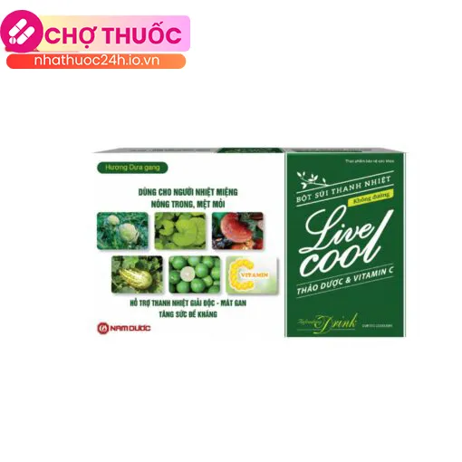 Bột Sủi Thanh Nhiệt Livecool không đường hương dưa gang
