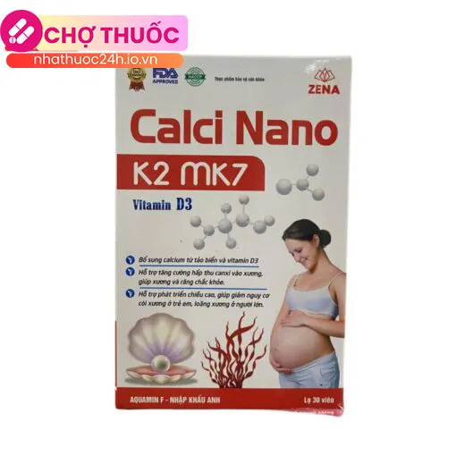 Canxi Nano K2 MK7 Vitamin D3 Zena