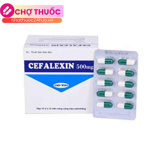 Cefalexin 500mg Tipharco (Hộp 10 vỉ)