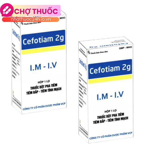 Cefotiam 2g VCP