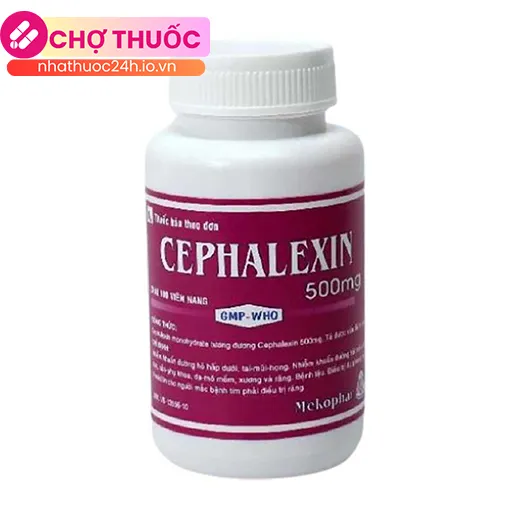 Cephalexin 500mg Mekophar (Lọ 100 viên)