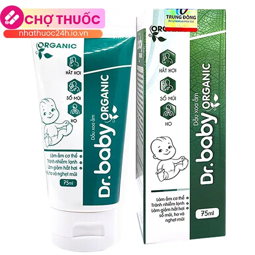 Dầu xoa ấm Dr.Baby Organic