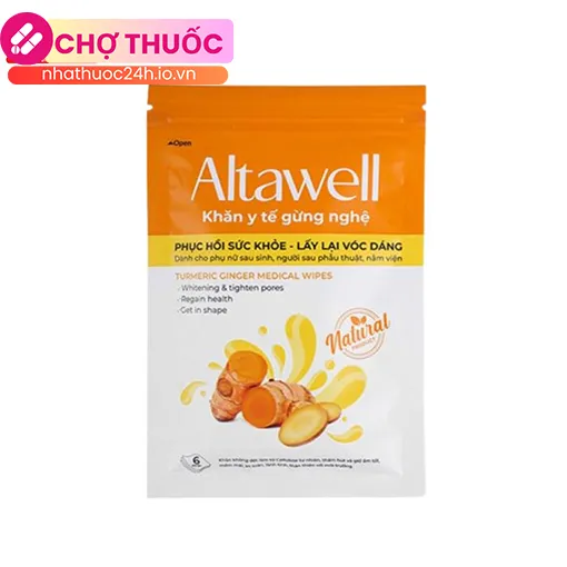 Khăn y tế gừng nghệ Altawell