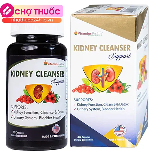 Kidney Cleanser Support Vitamins For Life (hộp 30 viên)