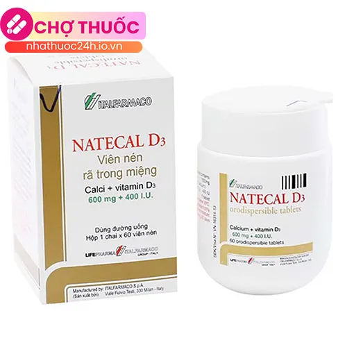 Natecal D3 (lọ 60 viên)