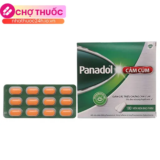 Panadol cảm cúm (hộp 180 viên)