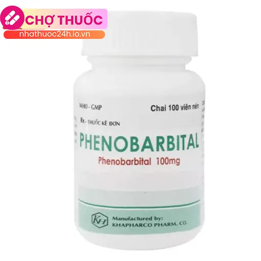 Phenobarbital 100mg Khapharco lọ 100 viên