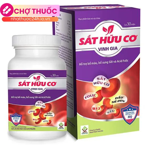 Sắt Hữu Cơ Vinh Gia Lọ 30 viên
