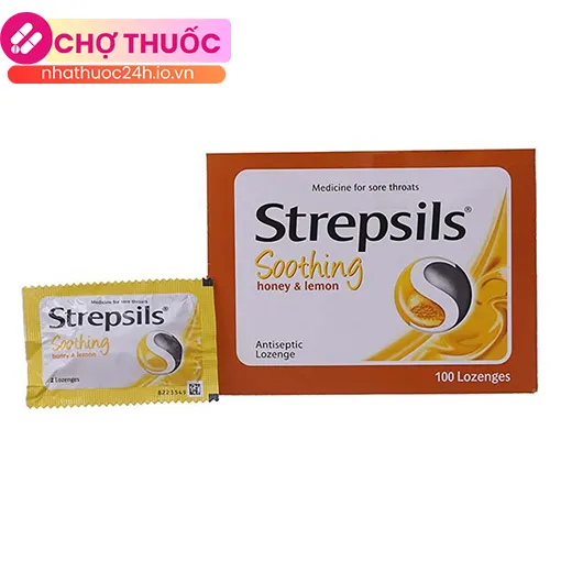 Strepsils Soothing Honey & Lemon (hộp 100 viên)