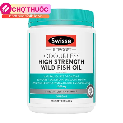 Swisse Ultiboost Odourless High Strength Wild Fish Oil 200 viên